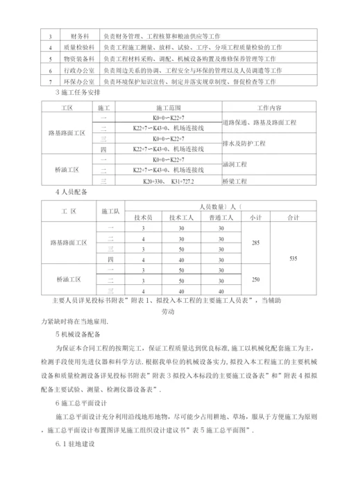 工程施工组织方案--总体施工组织布置和规划.docx