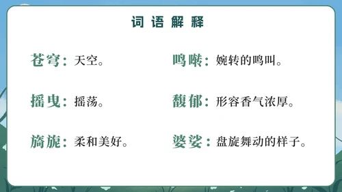 部编版六年级上册第四课花之歌PPT模板