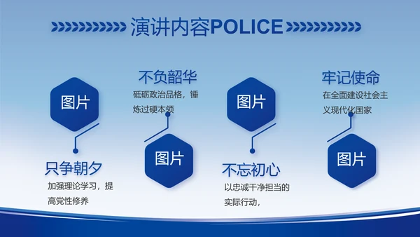 蓝色大气公安警察工作汇报动态PPT