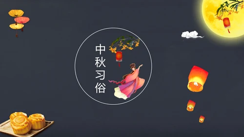 完整内容传统节日中秋节班会主题PPT模板