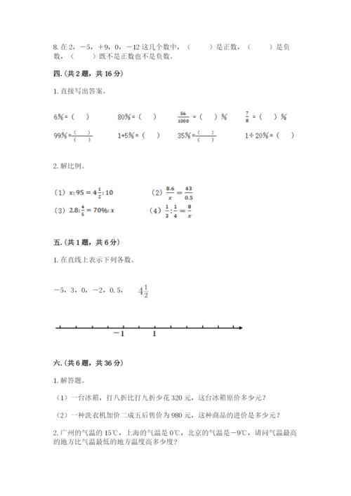 人教版六年级数学下学期期末测试题精品（达标题）.docx