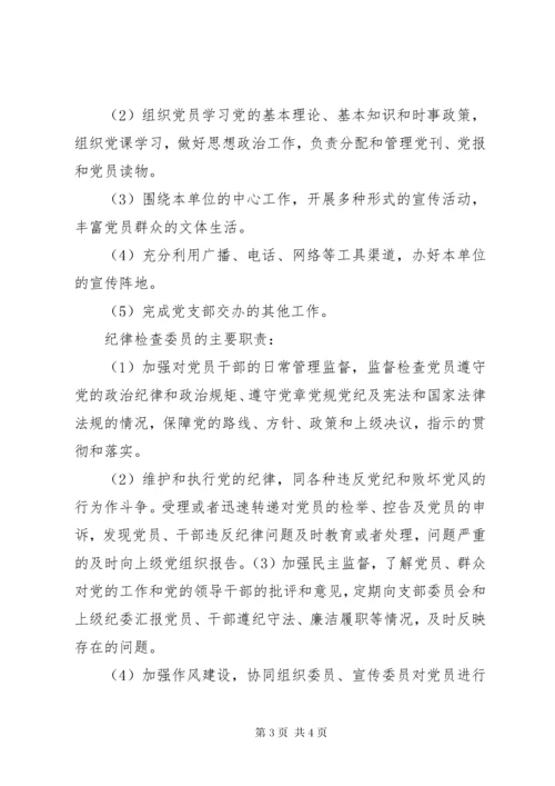 党支部宣传委员的主要职责.docx