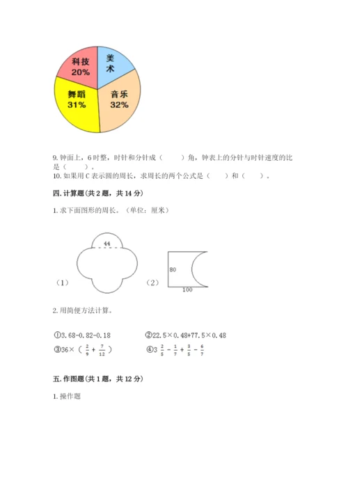 2022人教版六年级上册数学期末测试卷附答案【培优b卷】.docx