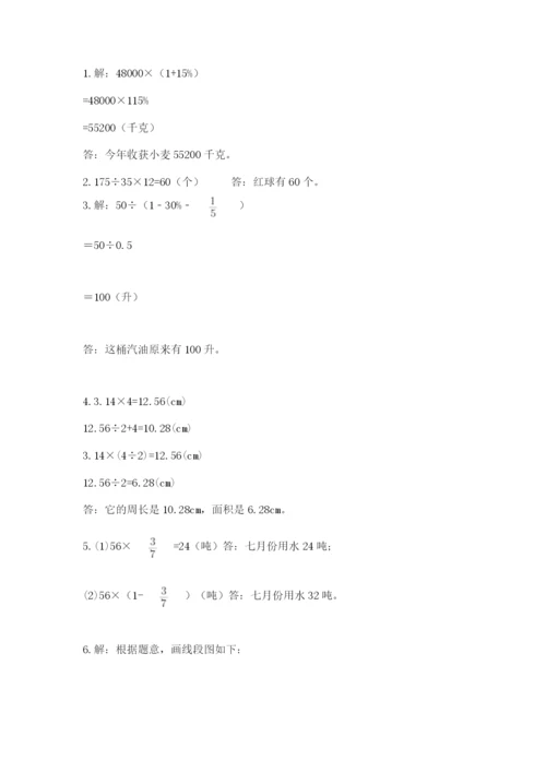 2022人教版六年级上册数学期末卷附参考答案（a卷）.docx