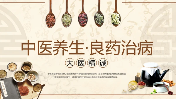 古典中医学中医院中医文化中草药PPT模板