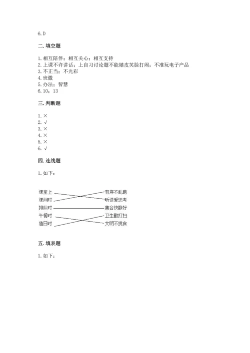 部编版小学四年级上册道德与法治期中测试卷精品（满分必刷）.docx