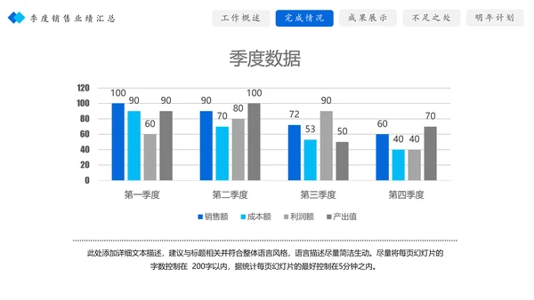 2019蓝色大气销售部年终总结暨新年计划PPT模板