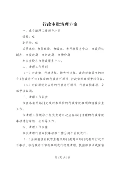 行政审批清理方案.docx