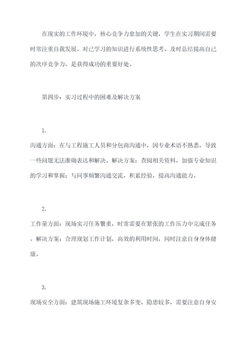 建筑工地技术员的实习报告