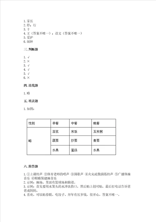 部编版一年级上册道德与法治期末测试卷附完整答案考点梳理