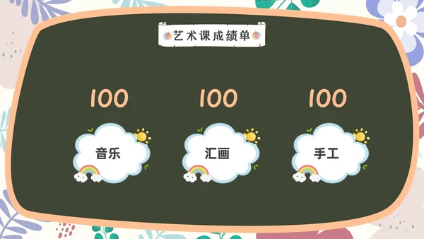 小清新黑板风儿童自我介绍PPT模板