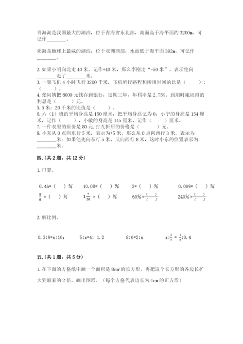 人教版数学六年级下册试题期末模拟检测卷含答案（培优）.docx