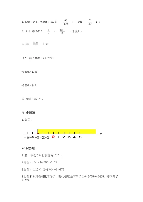 小学升初中数学试卷及参考答案完整版