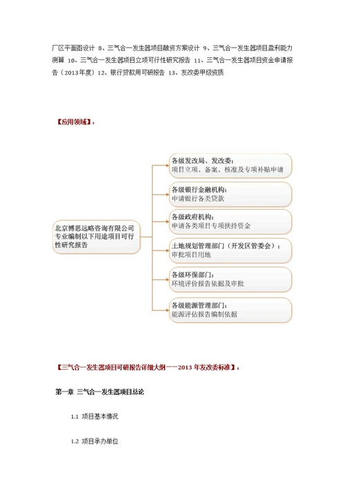 如何设计三气合一发生器项目可行性研究报告技术工艺 设备选型 财务概算 厂区规划方案供参习