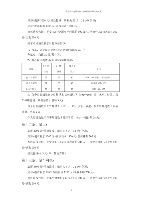 薪酬体系方案