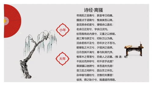 中国风诗词大会诗歌朗诵PPT课件