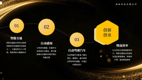 黄色高级商务AI科技互联网通用模板