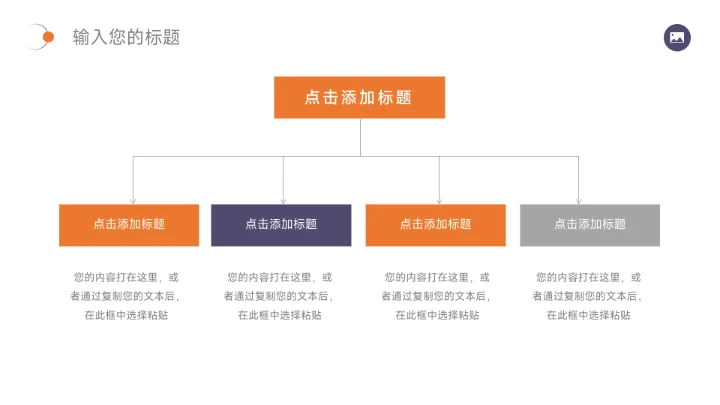 紫色高级简洁图文品牌策划PPT模板
