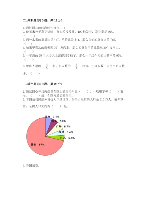 六年级数学上册期末考试卷附答案【实用】.docx