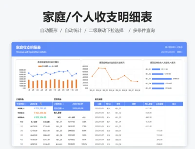 家庭收支明细表