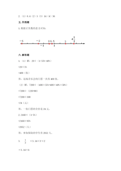 沪教版小学六年级下册数学期末综合素养测试卷精品（夺冠）.docx