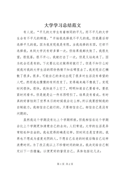 大学学习总结范文.docx