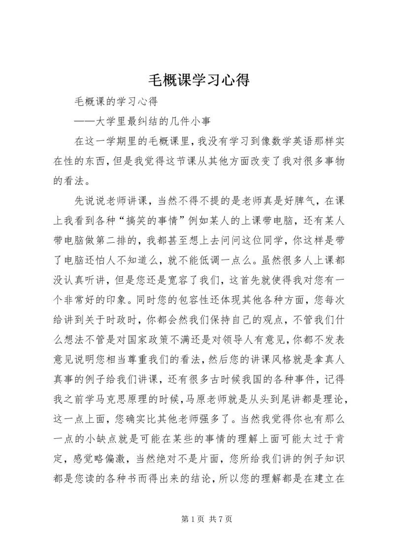 毛概课学习心得 (2).docx