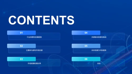 蓝色科技智能互联网行业分析报告PPT模板