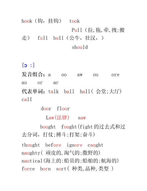 48个国际音标表及发音大全