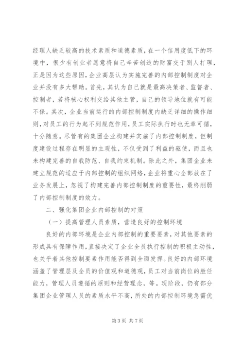 集团企业内部控制存在问题及对策.docx