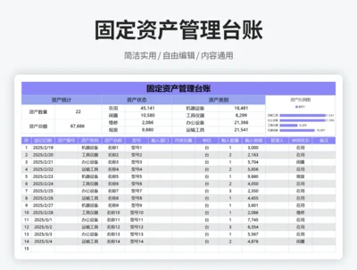 固定资产管理台账