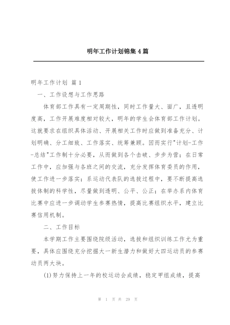 明年工作计划锦集4篇.docx