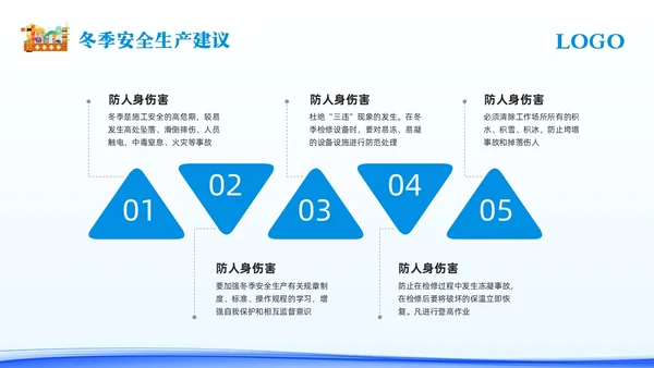 蓝色简约冬季安全生产主题学习活动PPT模板宣传PPT动态PPT