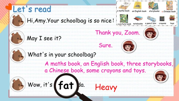 Unit 2 My schoolbag-A Let's learn（课件）-2024-2025学年人