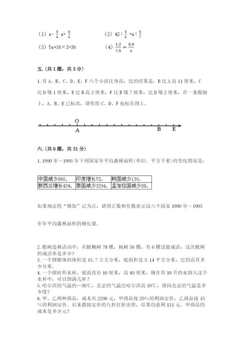 沪教版六年级数学下学期期末测试题含完整答案【各地真题】.docx