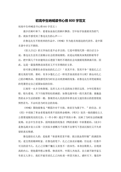 初高中生呐喊读书心得800字范文.docx