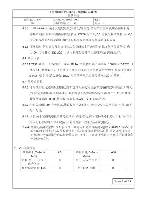 线路板品质检查指示PCBPCBA.docx