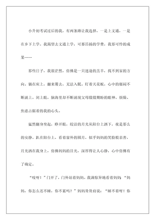 选择初中作文11