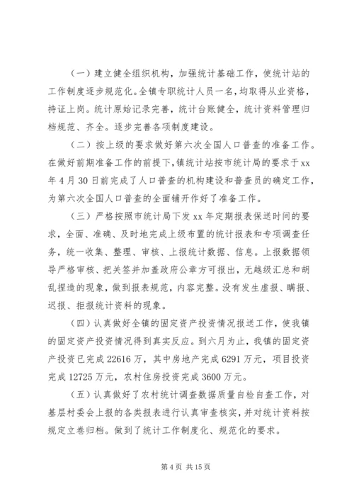 乡镇统计工作总结模板4篇.docx