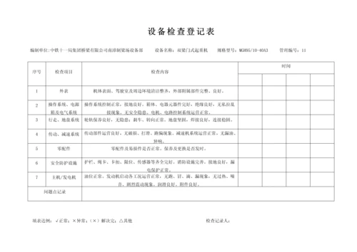 设备检查记录表每台设备对应一个表格.docx