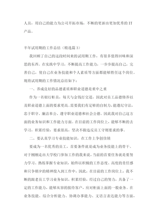 半年试用期的工作总结五篇.docx