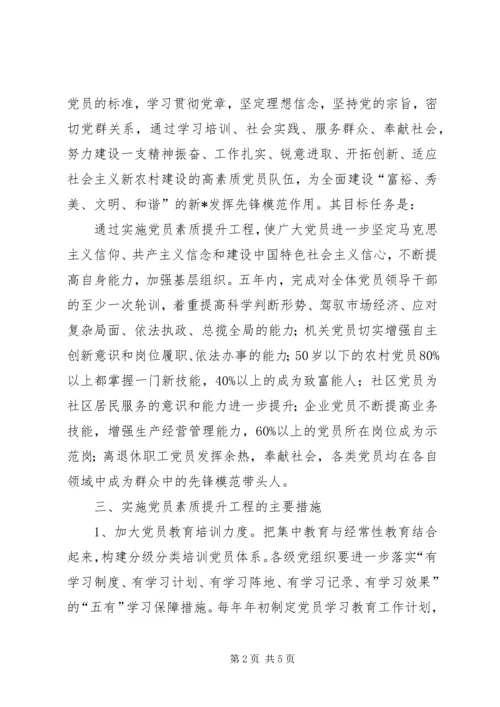 市实施党员素质提升工程意见.docx