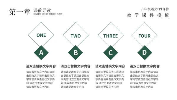 绿色黑板场景教学PPT模板