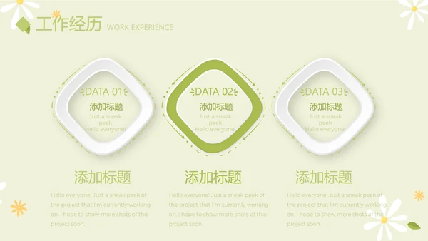 绿色小清新个人简历自我介绍动态PPT模板