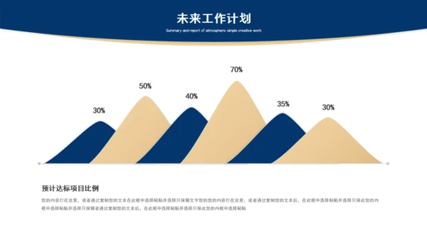蓝灰色简约风总结汇报通用PPT模板