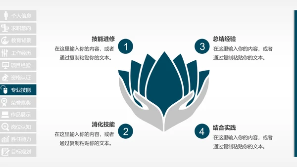 完整框架个人求职简历岗位竞聘PPT模板