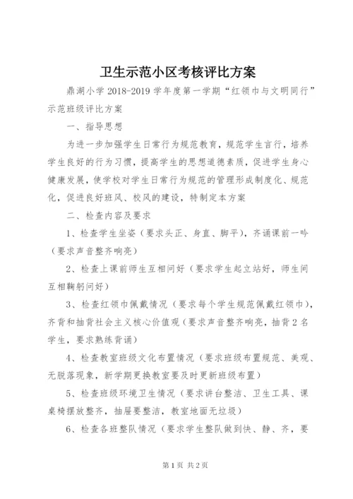 卫生示范小区考核评比方案.docx