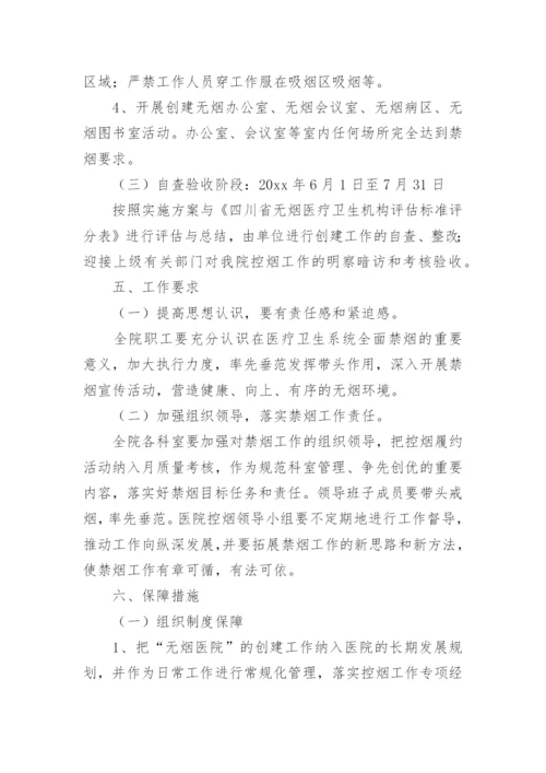 医院控烟工作实施方案及措施.docx
