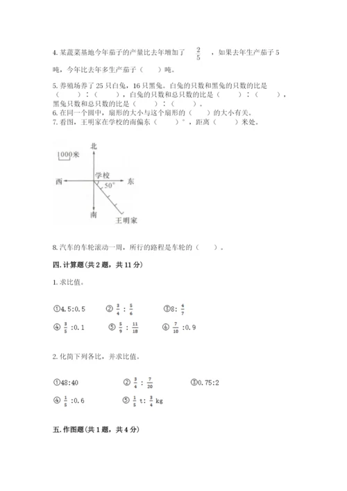 小学六年级数学上册期末卷带答案（考试直接用）.docx