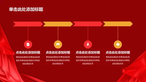 红色渐变喜庆节日庆典PPT模板